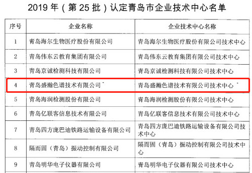 青島市企業(yè)技術(shù)中心名單公布，盛瀚榜上有名！